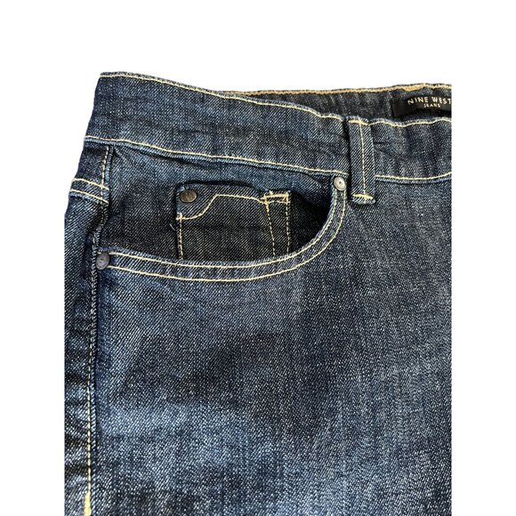 Nine West Womens Dark Wash Denim Jeans Size 16 Cotton & Spandex Blend - Picture 9 of 11